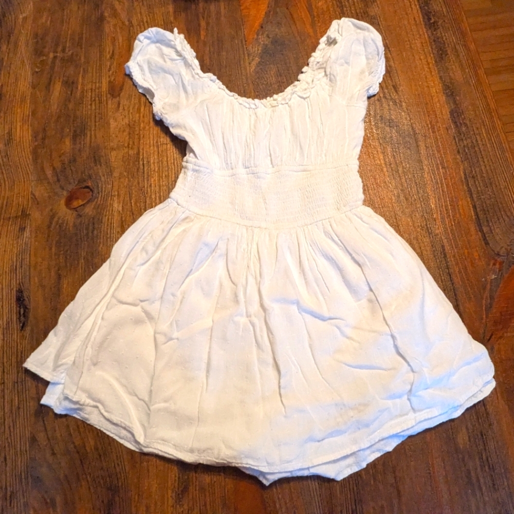 Hollister M S White Dress cotton